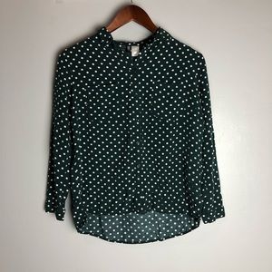 Divided- H&M polka dot button down